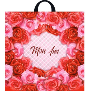 Пакет с петлевой ручкой ПВД 44х44 (70 мкм) Мон ами (25500 шт.) Интерпак