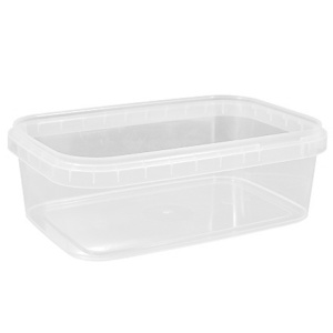 Контейнер прямоугольный 1000 мл КУБ упорное кольцо+конт.замок (124х182х62) Перинт (150 шт.) бк