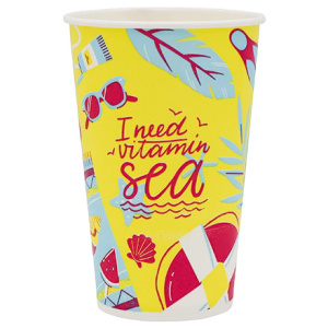 Стакан ХН 400 мл (d-90 мм) бумажный Лето (50800 шт.) ViRiDo