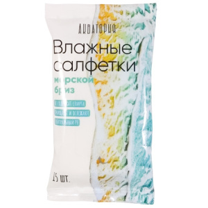 Салфетки влажные  (15 шт.) Акватория Морской Бриз (1120 шт.)