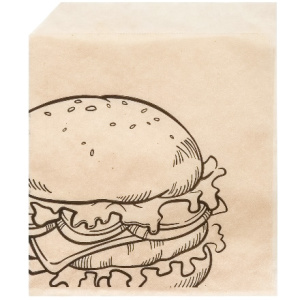 Уголок бумажный 175х140 бежевый подпергамент с печатью Бургер AVIORA (1002000 шт.) 108-088