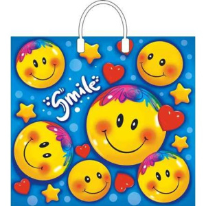 Пакет с пластиковой ручкой ПВД 37х34 (80 мкм) Лайк (10100 шт.) Интерпак