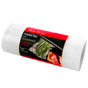 Пакеты для вакууматора 150х5000 мм в рулоне, рифленые AleksParks (142 шт.) V515