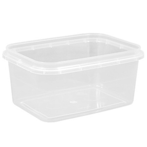 Контейнер прямоугольный  400 мл упорное кольцо+конт.замок (91х120х58) Перинт (500 шт.) бк