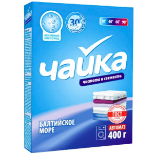 Стиральный порошок 0,4 кг Чайка-автомат Балтийское море (118 шт.)