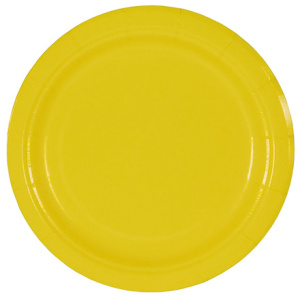 Тарелка картонная d-180 ламинированная с бортом Yelloew (50500 шт.) ИнтроПластик