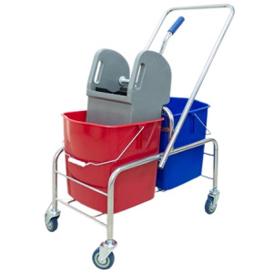 Уборочная тележка двухведёрная 2х25 л с отжимом (1 шт.) Турция