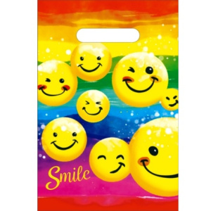 Пакет с прорубной ручкой ПВД 20х30 (30 мкм) Смешинки (1002000 шт.) Интерпак