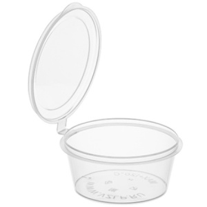 Соусник 50 мл верхнее закрытие ВЗЛП (ПЛОСКОЕ дно) (801200 шт.) 1246 прозрачный