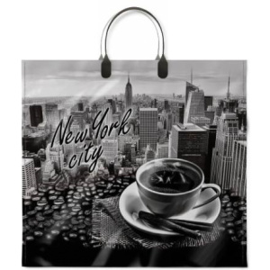 Пакет с пластиковой ручкой ПВД 37х34 (80 мкм) Нью-Йорк (10100 шт.) Интерпак