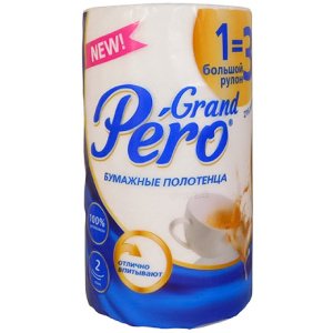 Полотенца 2 сл. 1 рулон (27 м) Pero 1=3 (115 шт.) 1886