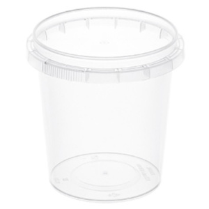 Контейнер круглый 155 мл (Н-70, D-69) упорное кольцо+конт.замок (400 шт.) ВЗЛП комплект 1509КПN