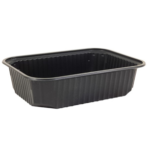 Плоское Дно контейнера  750 г черное (186х132х46) BRO PACK (100500 шт.)