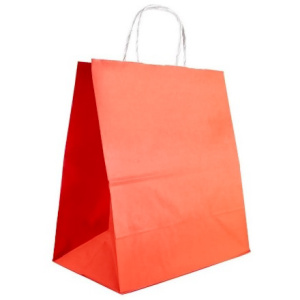 Пакет бумажный с кручеными ручками 240х140х280 Красный 80 г (300 шт.) 108-104