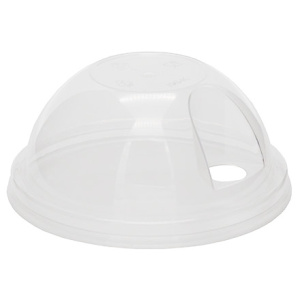 Крышка для стакана (d-90 мм) КУПОЛЬНАЯ с отверстием прозрачная Перинт (401120 шт.)