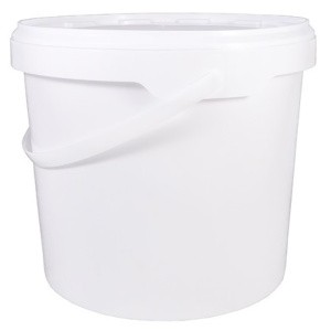 Ведро пэ с кр.10,0 (белое) (15 шт.)