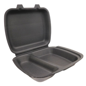 Ланч-бокс 2-секц. (247х208х63) Омск 24206-2 (130 шт.) ЧЕРНЫЙ