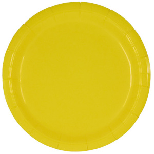 Тарелка картонная d-230 ламинированная с бортом Yelloew (50500 шт.) ИнтроПластик