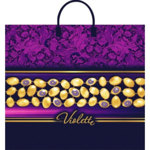 Пакет с пластиковой ручкой ПВД 38х35 (90 мкм) Виолет лам. (10100 шт.) Интерпак