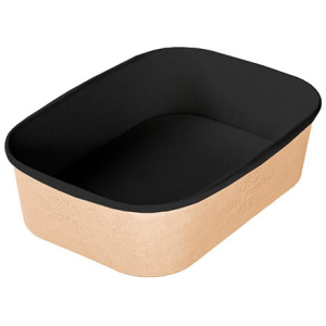Упаковка для салата 860 CASE BOWL ДНО BLACK WOOD 190х135х51 (45360 шт.) OSQ 1