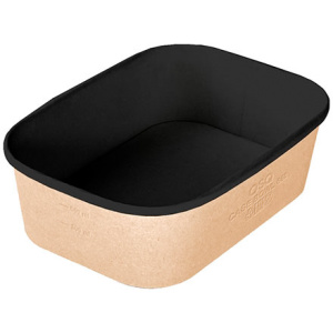 Упаковка для салата 660 CASE BOWL ДНО BLACK WOOD 170х120х51 (45405 шт.) OSQ 1
