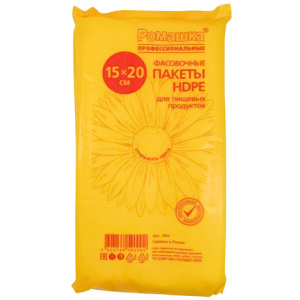 Пакет фасовочный ПНД 15х20 Ромашка с фальцами (110 упак.) 1501