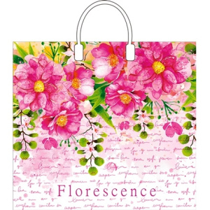 Пакет с пластиковой ручкой ПВД 37х34 (80 мкм) Цветение (10100 шт.) Интерпак