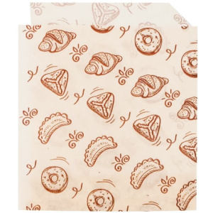 Уголок бумажный 175х140 бежевый подпергамент с печатью Выпечка AVIORA (1003500 шт.) 108-011