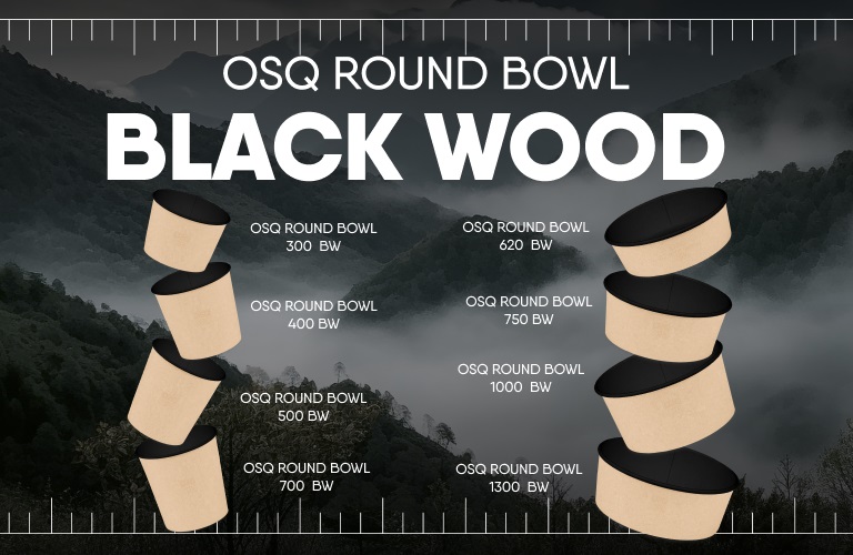 Новинка! Round Bowl BLACK WOOD