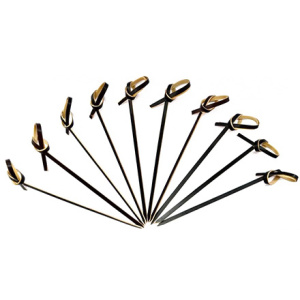 Пики деревянные ЗавиткиУзелки ЧЕРНЫЕ  60 мм (100 шт.) (140 шт.)