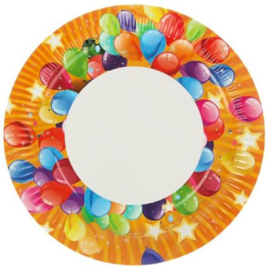 Тарелка картонная d-180 Шары (1001600 шт.)
