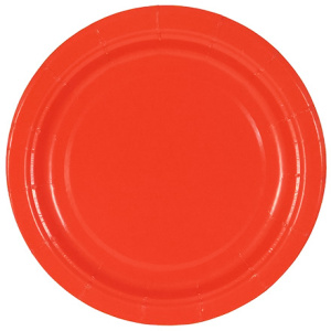 Тарелка картонная d-180 ламинированная с бортом Red (50500 шт.) ИнтроПластик