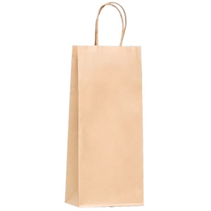 Пакет бумажный с кручеными ручками 150х80х390 крафт 80 г ПОД Бутылку (25250 шт.) 112214