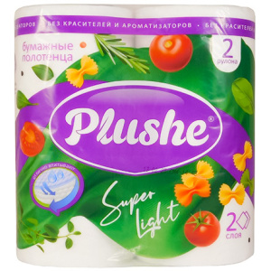 Полотенца 2 сл. 2 рулона Plushe Super Light (112 шт.)