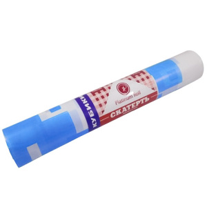 Скатерть в рулоне ПВД 110х180 (40 мкм) Клетка синяя (5 шт.) (120 шт.) Platinum Roll