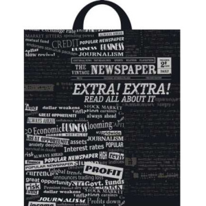 Пакет с петлевой ручкой ПВД 31х35 (90 мкм) Журналистика (25250 шт.) Интерпак