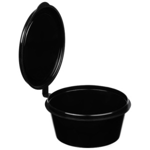 Соусник 50 мл верхнее закрытие ВЗЛП (ПЛОСКОЕ дно) (801200 шт.) 1246 ЧЕРНЫЙ