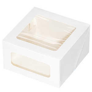 Короб для торта CAKE II Window White 180х180х100 мм ForGenika (15135 шт)