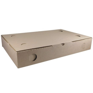 Коробка для пирога 390х250х60 серая МИКРО (50 шт)