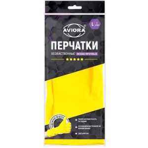 Перчатки резиновые AVIORA 5 ЗВЕЗД  L (1 пара) (1120 шт.) 402-703