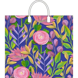 Пакет с пластиковой ручкой ПВД 37х34 (80 мкм) Лепесток (10100 шт.) Интерпак