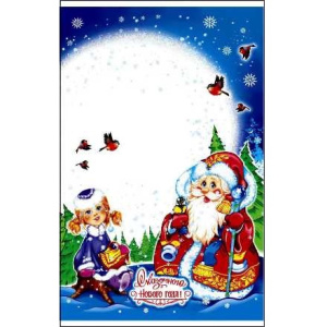 Пакет подарочный 25х40 Зимняя опушка (1002000 шт.) Интерпак