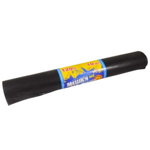 Мешок дмусора ПВД 120 л (10 шт.) рулон 40 мкм АссПак (120 шт.)