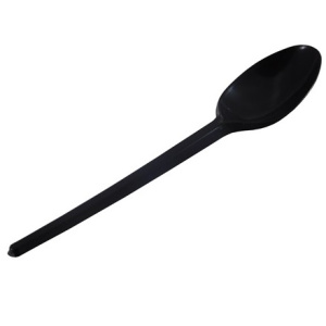Ложка одноразовая 165 мм, столовая Премиум черная (ИнтроПластик) (1002200 шт.)