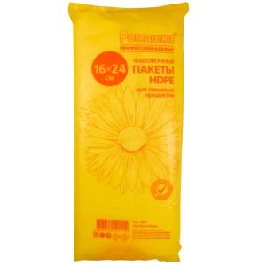Пакет фасовочный ПНД 16х24 Ромашка с фальцами (110 упак.) 1502