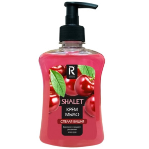 Мыло жидкое 0,25 л КРЕМ с дозатором SHALET Вишня (111 шт.) РК 3183