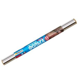 Фольга алюминиевая (11 мкм) универсал 440 мм х 10 м Paterra в пленке (132 шт.) 209-028