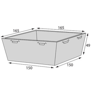 Упаковка квадратная SmartPack 900 Дно БЕЛЫЙ 165х165х40 (50200 шт.) OSQ 2