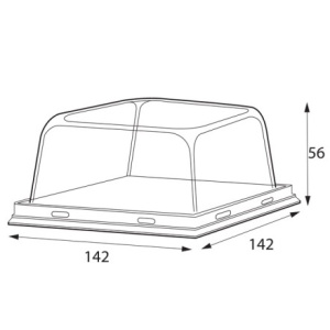 Упаковка квадратная SmartPack 550 крышка КУПОЛЬНАЯ 142х142х56 (50450 шт.) OSQ 2