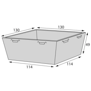 Упаковка квадратная SmartPack 550 Дно БЕЛЫЙ 130х130х40 (50450 шт.) OSQ 2